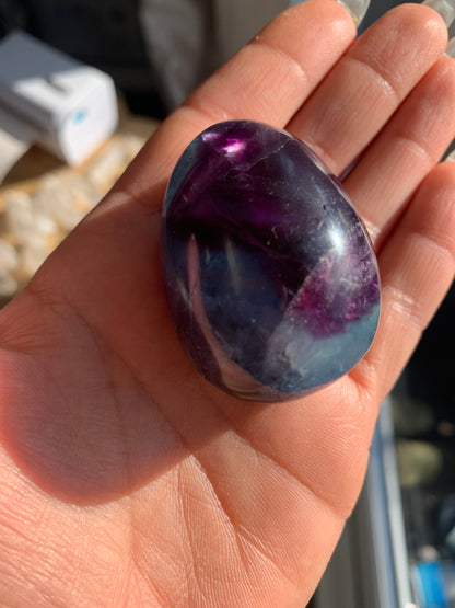 Fluorite Polished Crystal Egg 