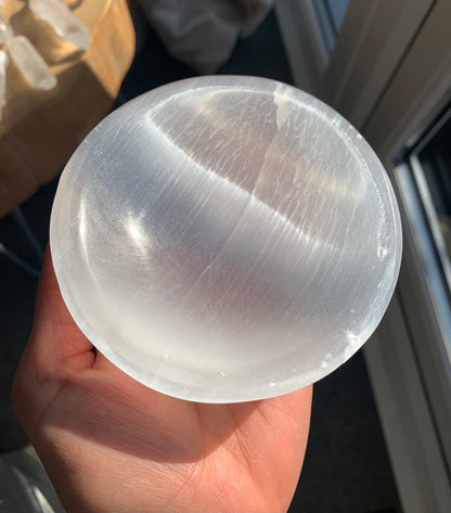 Selenite Satin Spar Charging Plate/Bowls