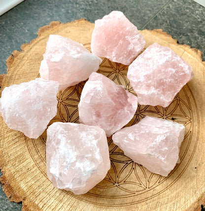 Rose Quartz Rough Crystal - Crystalboutique.co.uk