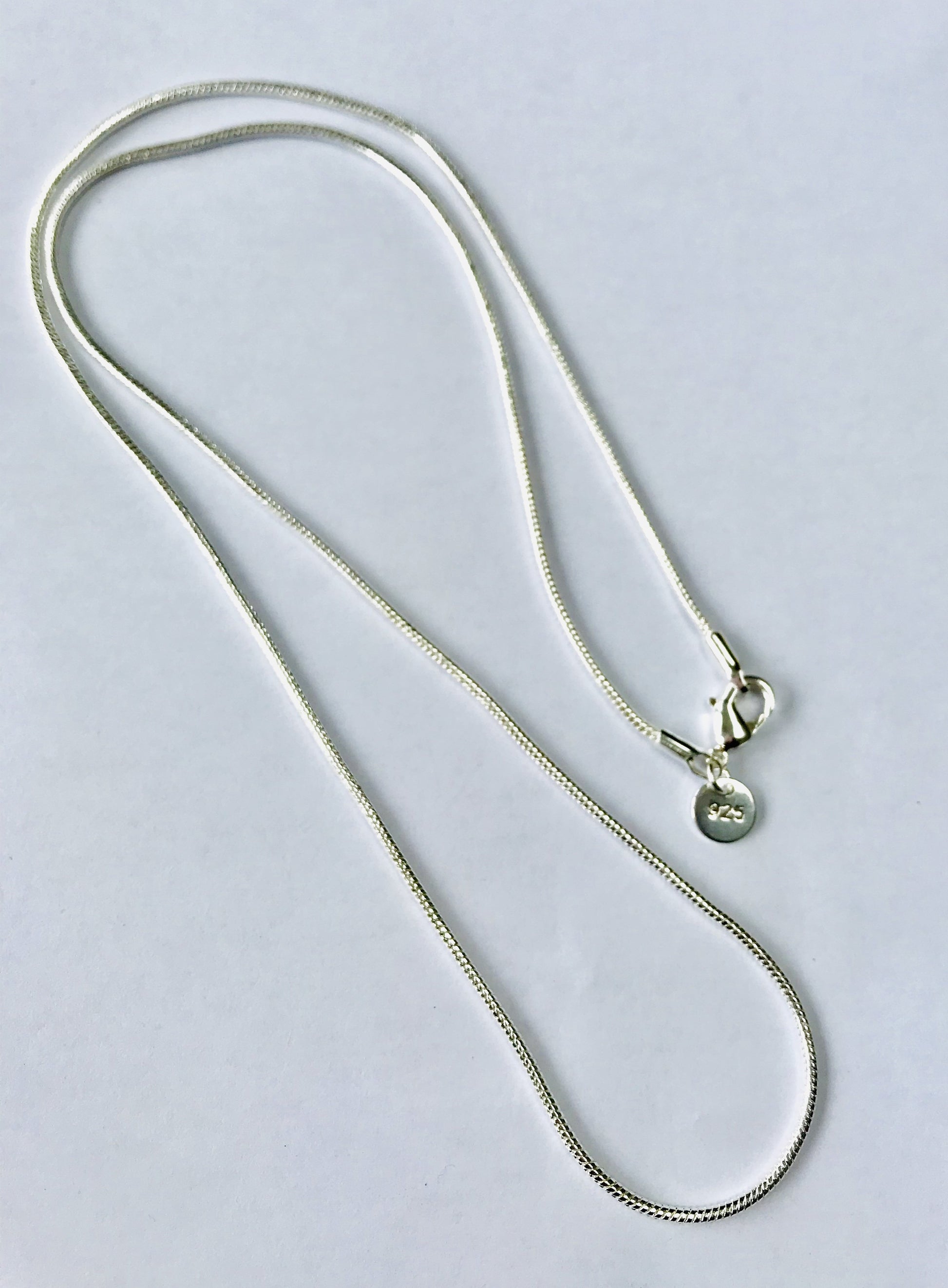 2mm Snake Chain Necklace 925 Sterling Silver - Crystal Boutique.co.uk 