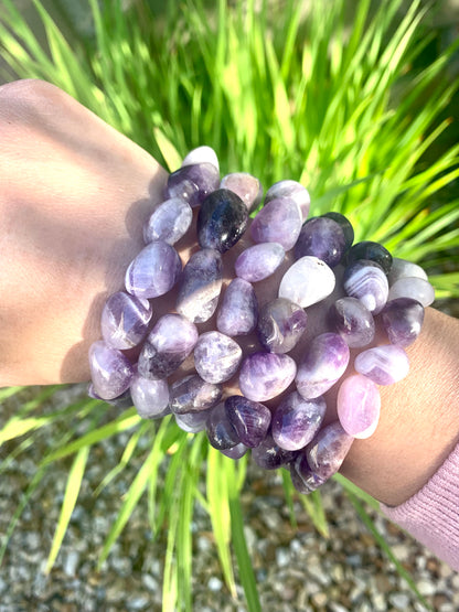Tumblestone Crystal Healing Bracelets Amethyst 