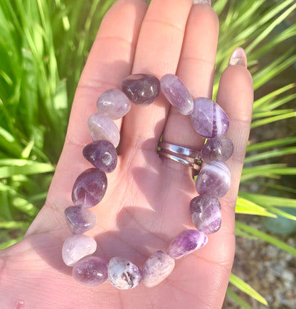 Tumblestone Crystal Healing Bracelets Amethyst 