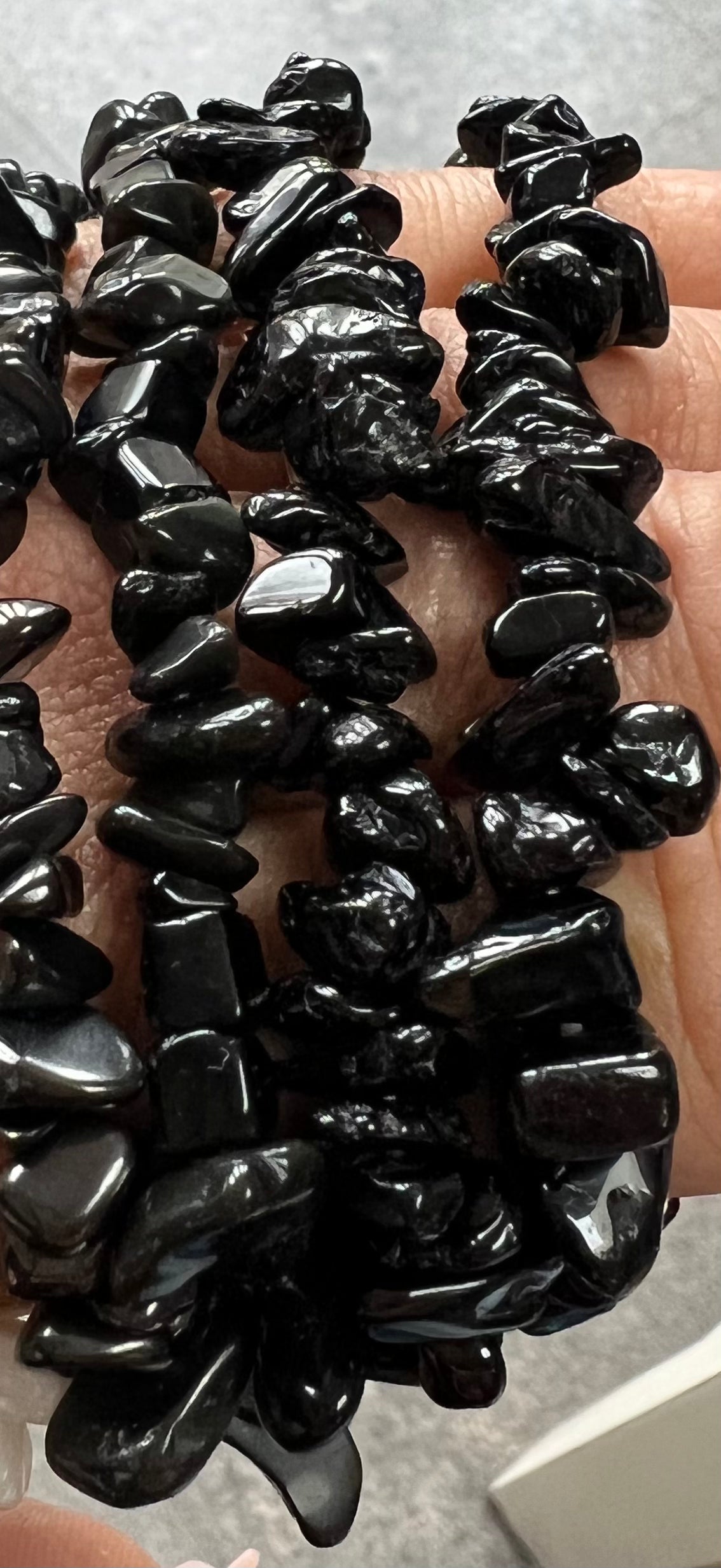 Black Obsidian Chip Bracelet 