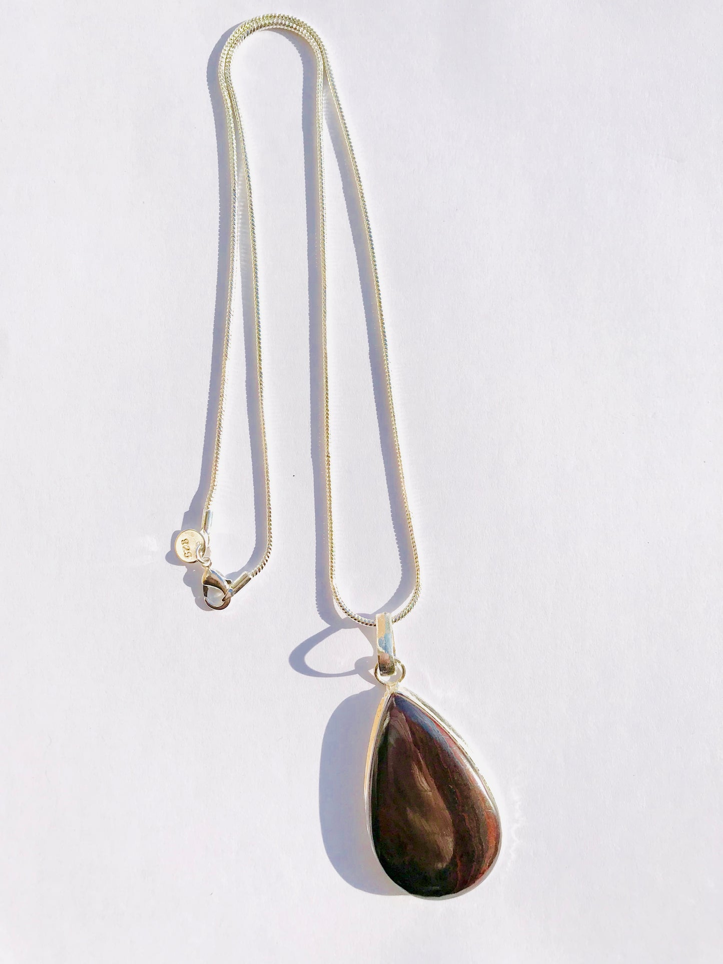 Tiger Iron Crystal Healing Pendant Necklace - Crystal Boutique.co.uk