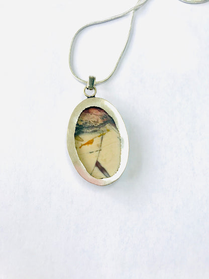 Porcelain Jasper Crystal Healing Pendant Necklace - Inner Peace - Crystal Boutique.co.uk 