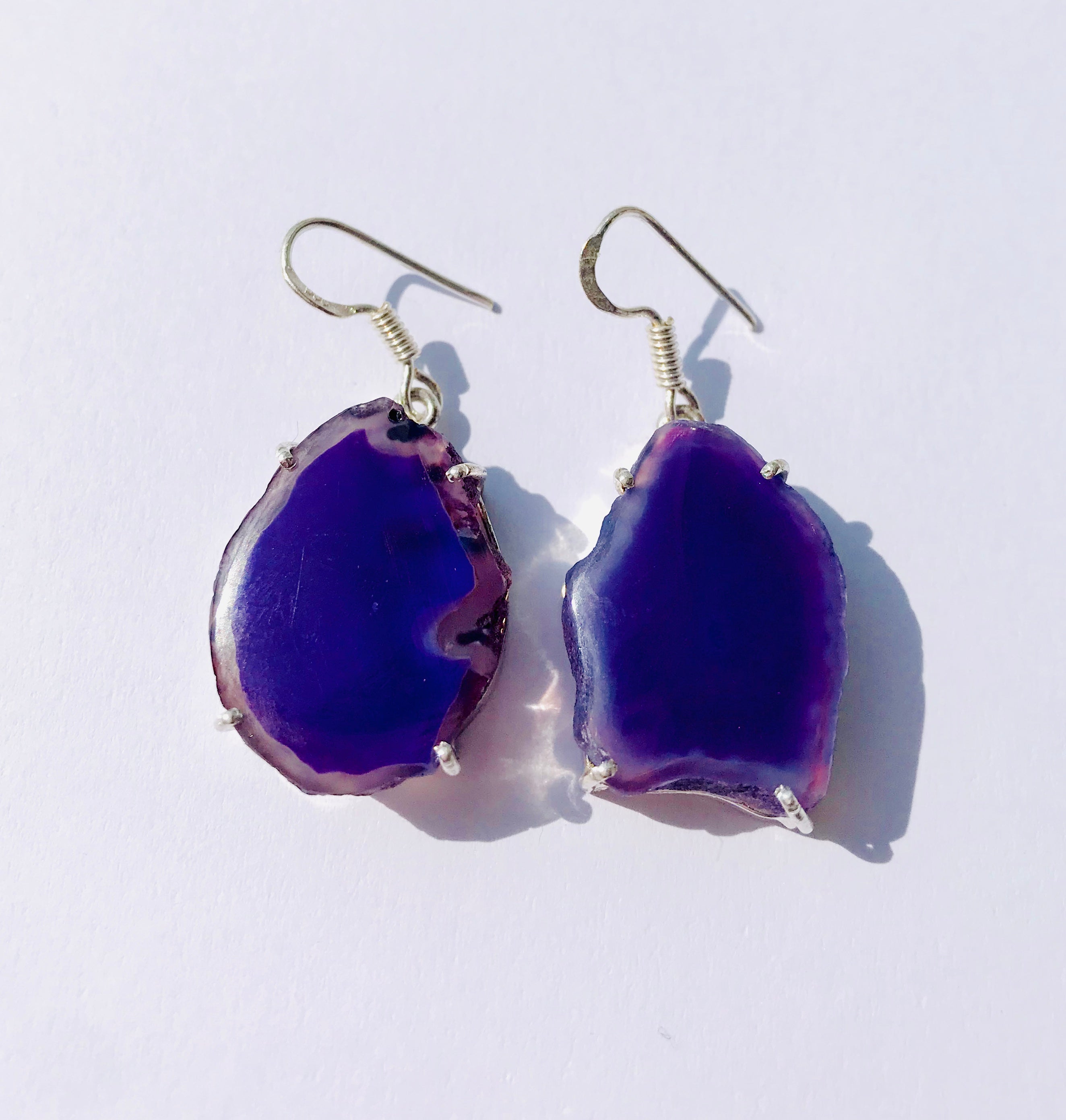 Purple 2025 druzy earrings