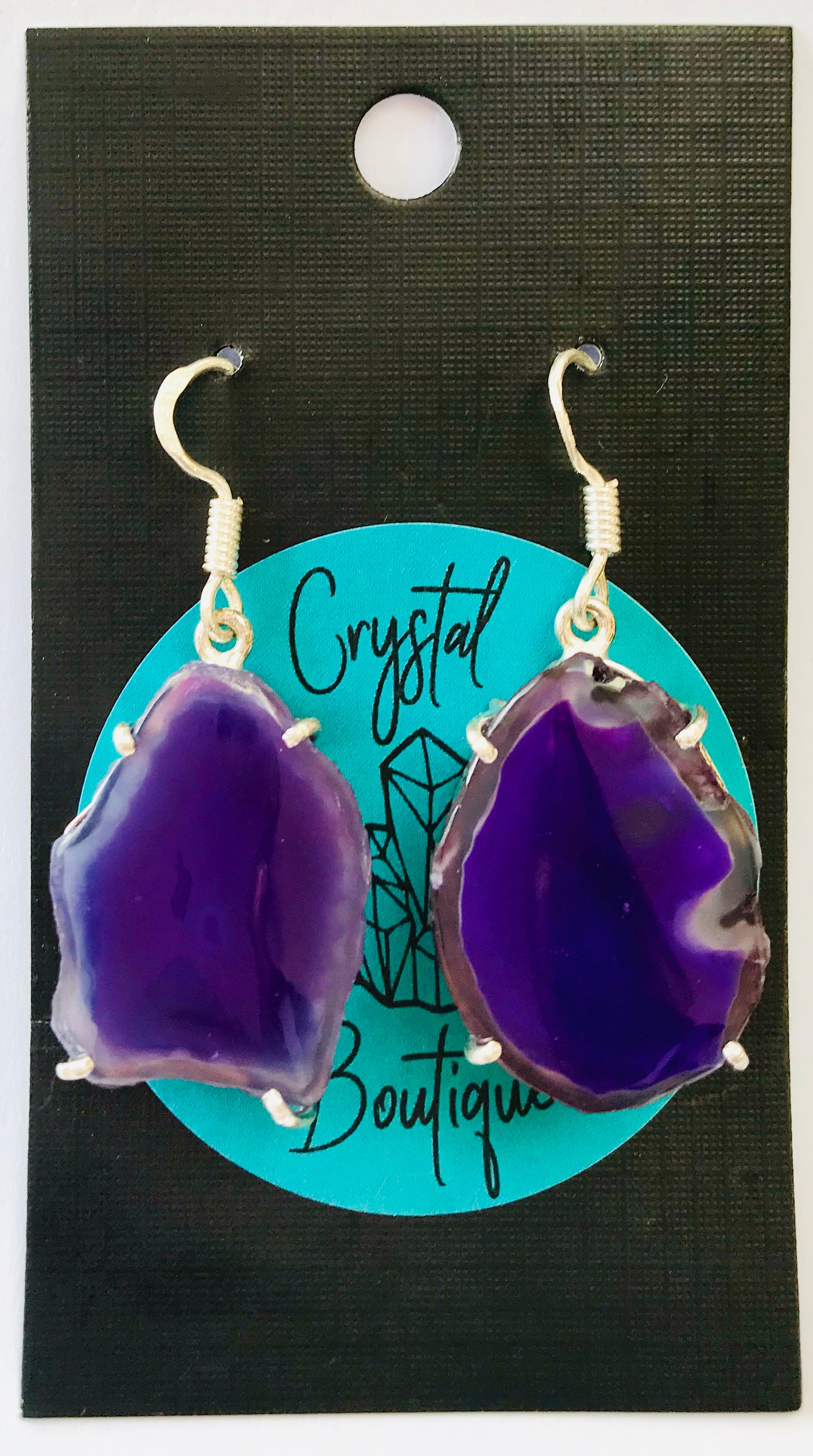 Geode deals slice earrings