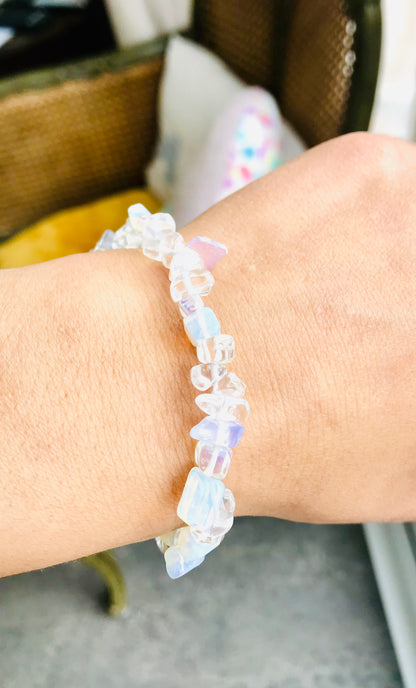 Opalite Tumble Stone Chip Crystal Healing Bracelets - Crystal Boutique.co.uk