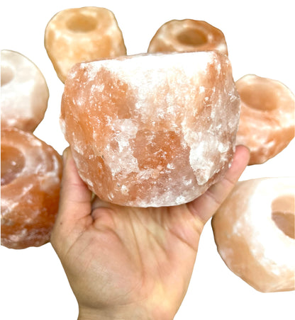 Himalayan Salt Tea-Light Candle Holder - Crystal Boutique.co.uk