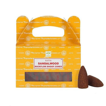 Satya Premium Original Indian Backflow Dhoop Incense Cones Crystal Boutique.co.uk