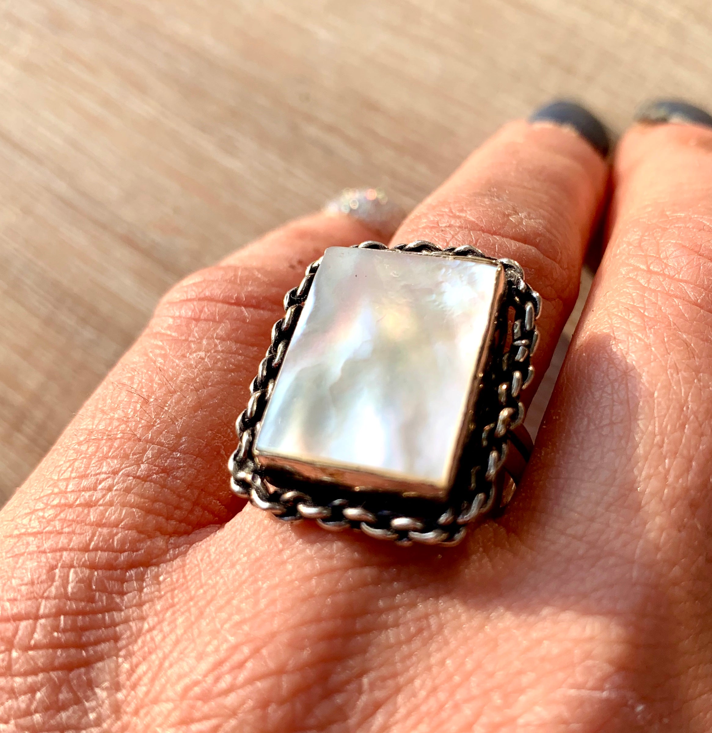 Silver ring hotsell freshwater pearl