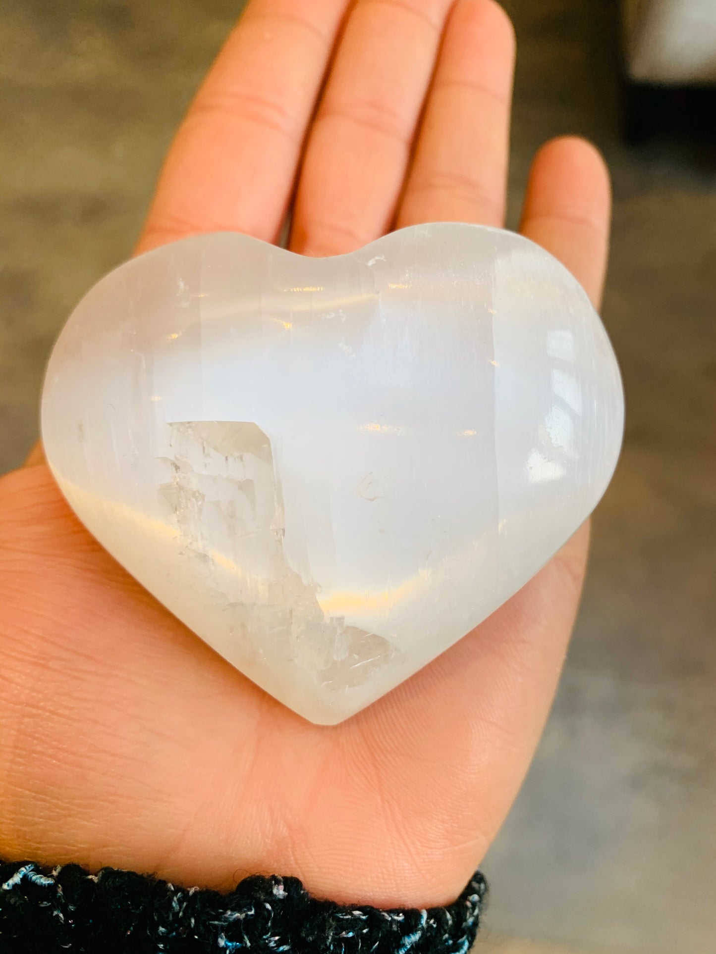 Selenite Crystal - Sphere - Heart - Palm Stone - Crystal Boutique.co.uk