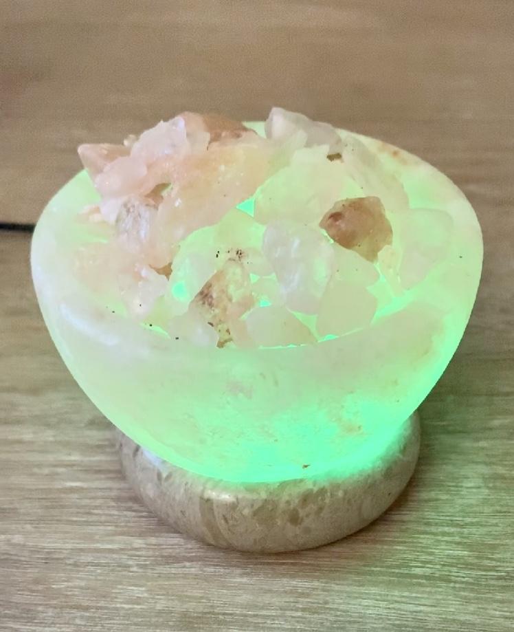 Himalayan Salt Mini Fire Bowl USB Colour Changing Lamp - Crystal Boutique.co.uk