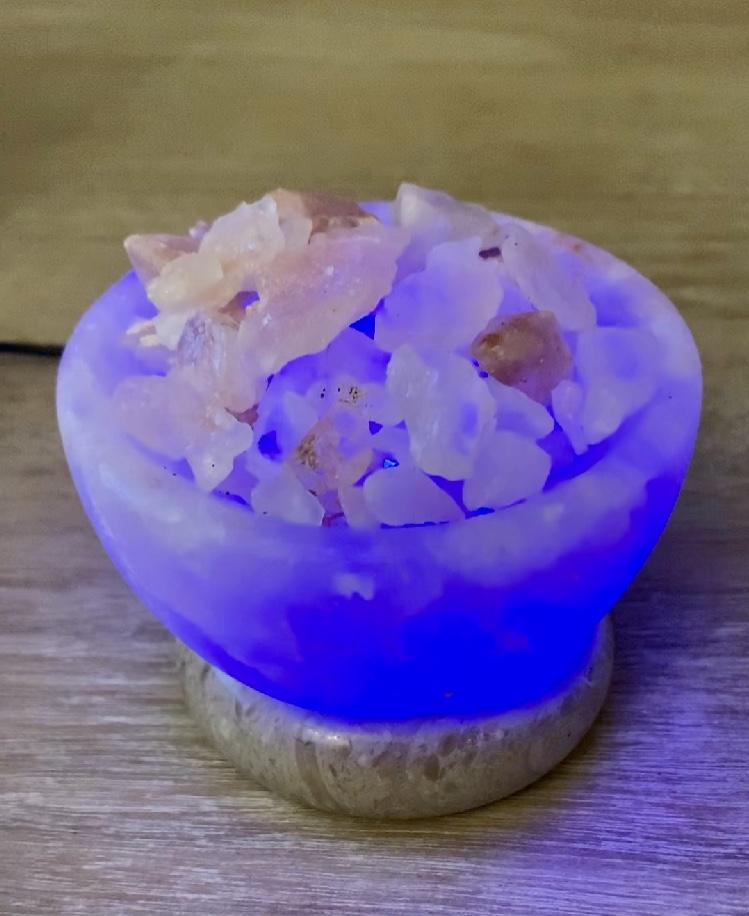 Himalayan Salt Mini Fire Bowl USB Colour Changing Lamp - Crystal Boutique.co.uk