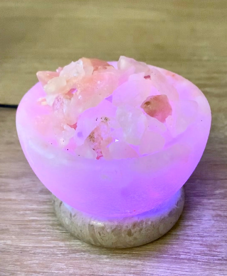 Himalayan Salt Mini Fire Bowl USB Colour Changing Lamp - Crystal Boutique.co.uk