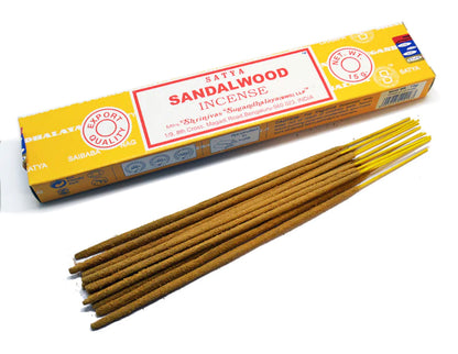 Sandalwood Satya Premium Incense - CrystalBoutique.co.uk 