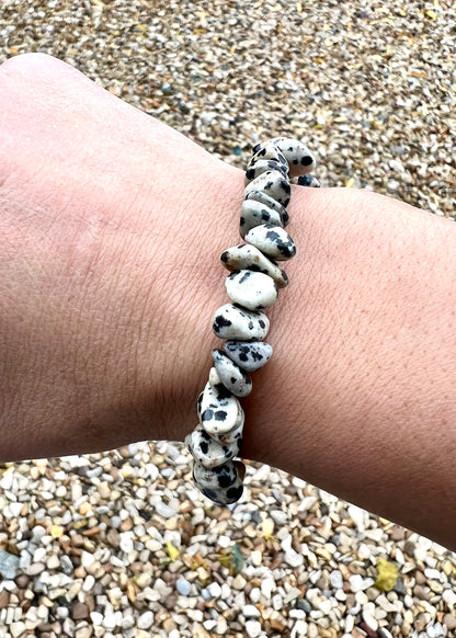 Dalmatian Jasper Chip Bracelet 