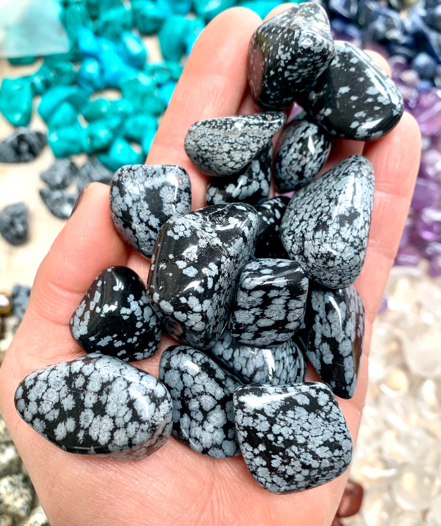 Snowflake Obsidian Polished Tumblestones
