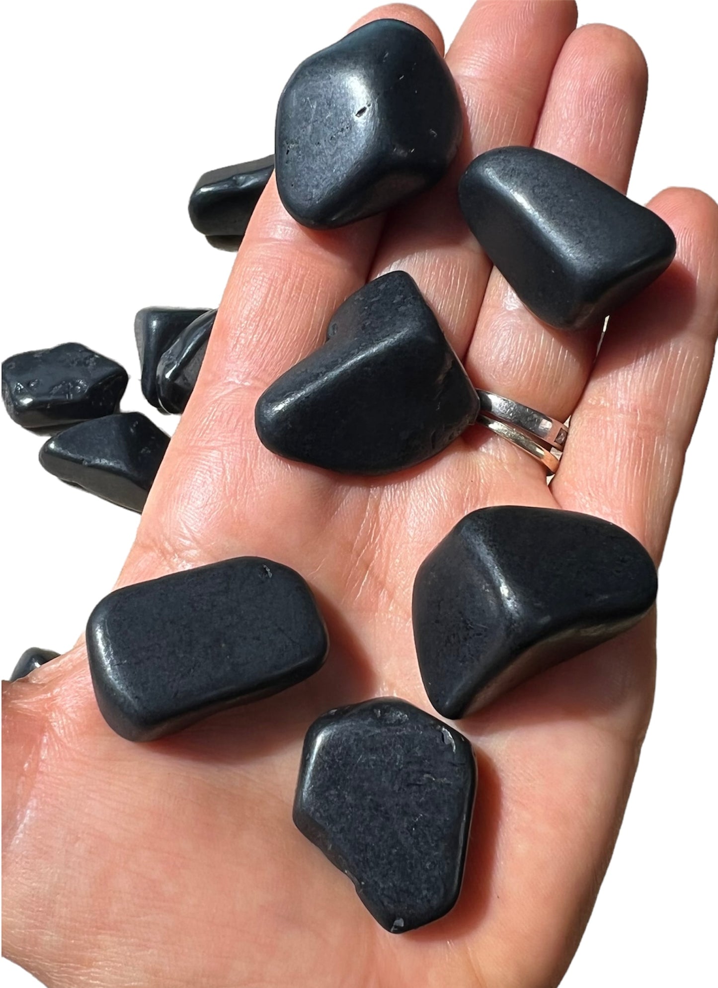 Genuine Black Shungite Polished Tumble Stone