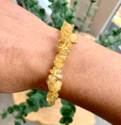 Citrine Chip Crystal Healing Stretch Bracelets - Crystal Boutique.co.uk