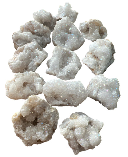 Angel Aura Quartz Geode Clusters
