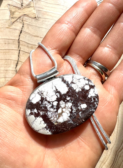 Wild Horse Magnesite Crystal Pendant Necklace