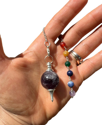 Amethyst Chakra Crystal Dowsing Pendulums