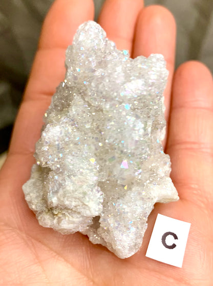 Angel Aura Rainbow Quartz Geode Cluster - CrystalBoutique.co.uk 