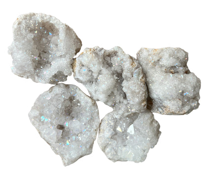 Angel Aura Quartz Geode Clusters