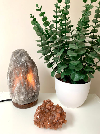 Grey Himalayan Salt Lamp 2-3kg - CrystalBoutique.co.uk