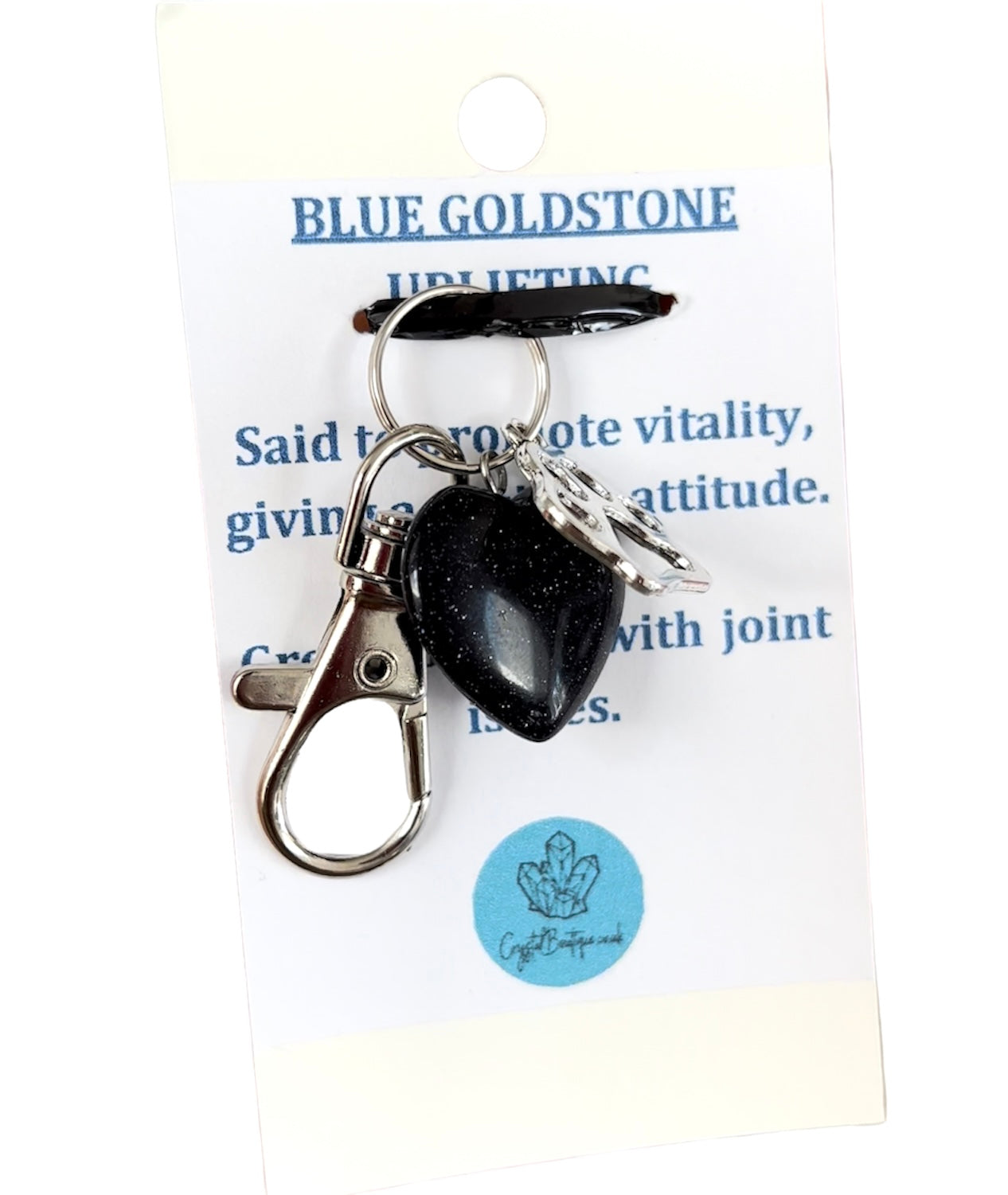 Blue Goldstone Crystal Healing Gemstone Collar Charms for Pets
