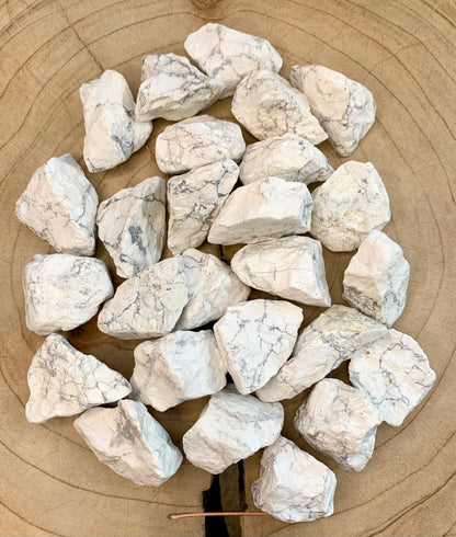 White Howlite Rough Crystal Stone