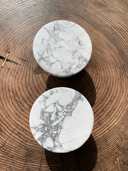 White Howlite Quartz Crystal Phone Grips