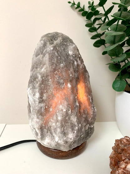 Grey Himalayan Salt Lamp 2-3kg - CrystalBoutique.co.uk