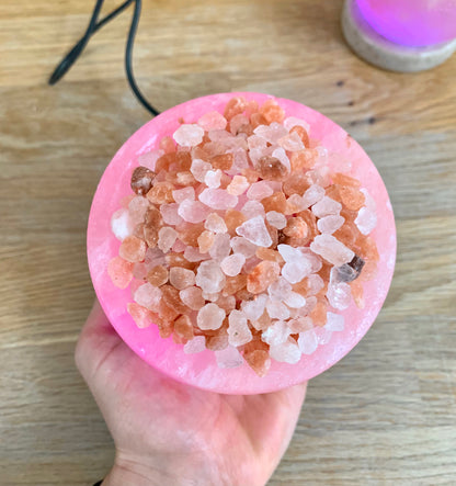Himalayan Salt Mini Fire Bowl USB Colour Changing Lamp - Crystal Boutique.co.uk