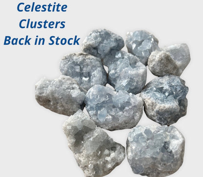Celestite Natural Crystal Geode Clusters
