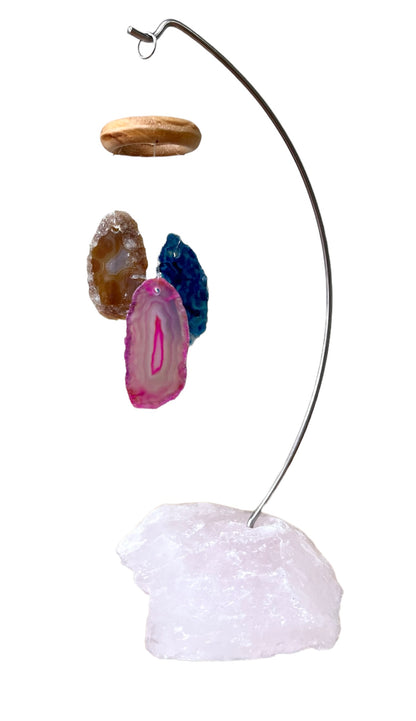 Agate Crystal Slice Desk Chime Mobile