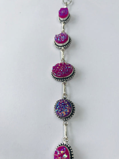 Druzy Crystal 9” T-Bar Bracelet - Crystalboutique.co.uk