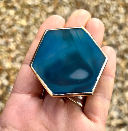 Agate Slice Crystal Phone Grip