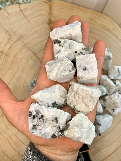 Rainbow Moonstone Rough Crystal Stone
