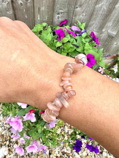 Moonstone Crystal Chip Bracelet