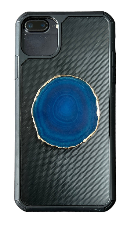 Agate Slice Crystal Phone Grip