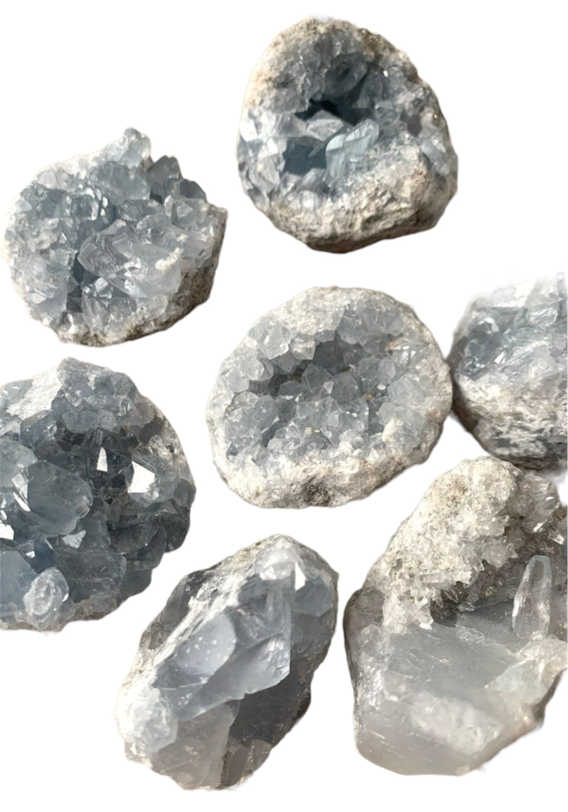 Celestite Natural Crystal Geode Clusters