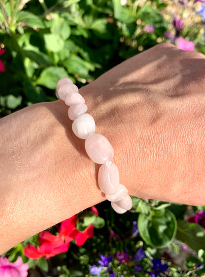 Tumblestone Crystal Healing Bracelet Rose Quartz