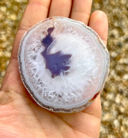 Agate Slice Crystal Phone Grip