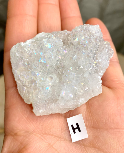 Angel Aura Rainbow Quartz Geode Cluster - CrystalBoutique.co.uk 