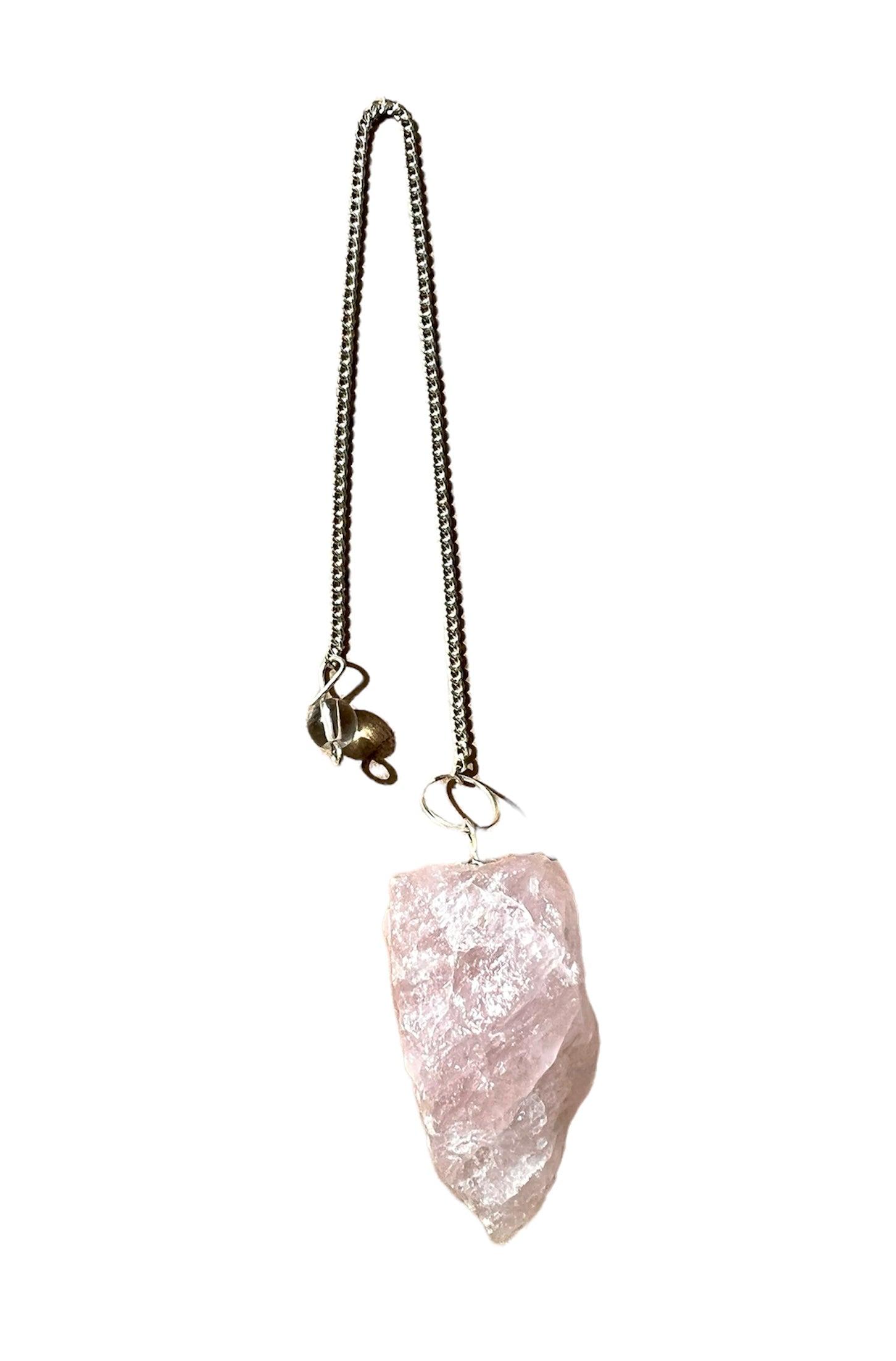 Rose Quartz Crystal Dowsing Pendulums