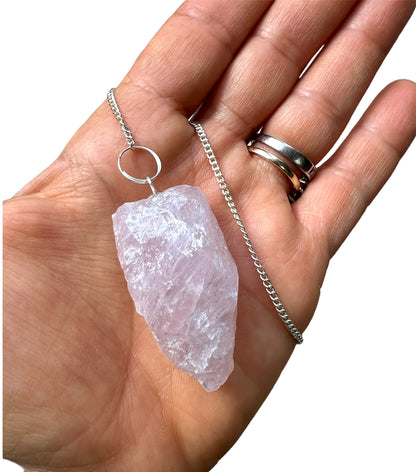 Rose Quartz Crystal Dowsing Pendulums