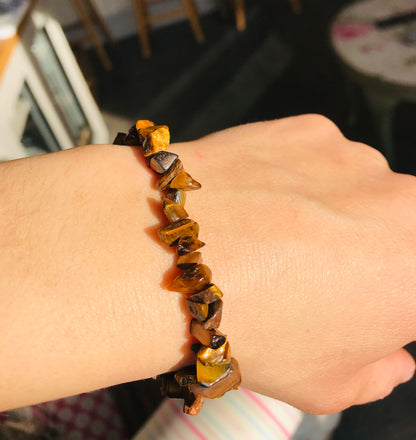 Tiger Eye Chip Crystal Healing Stretch Bracelets - Crystal Boutique.co.uk 