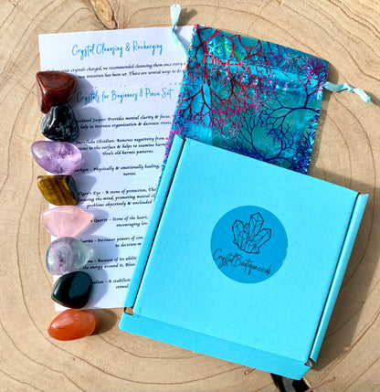NEW Crystals for Beginners Starter Gift Set 8 Piece Gift Boxed